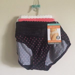 Warner’s Hipster Panties With Lace No Muffin Top S